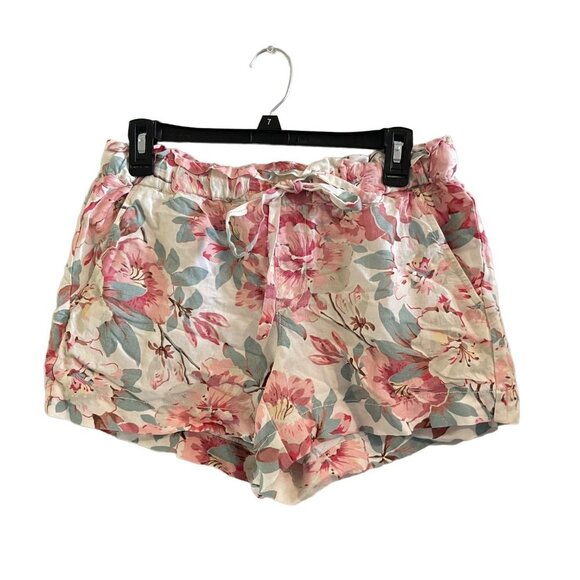 LOFT Floral Pink and Green Beach‎ Styled Shorts - Picture 1 of 4